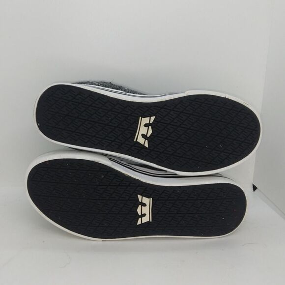 Supra Boys Pre-owned Hi Top Gray/Black Tweed Sneakers - sz. 5 - Picture 5 of 6